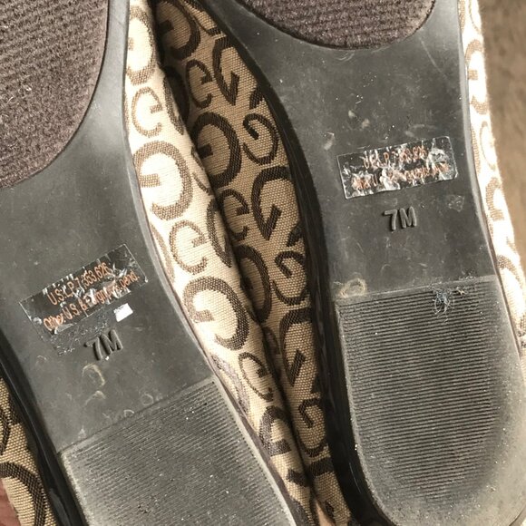 Vintage Y2K G by Guess Farrah 2 Monogram Ballet Flats Shoes - Women's Size 7 - Picture 14 of 14